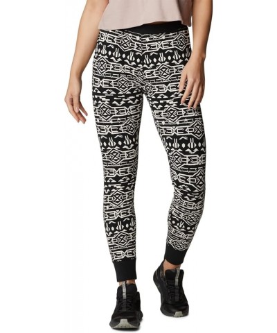 Women's Holly Hideaway Legging Black 80s Stripe $15.15 Activewear