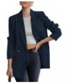 Blazer Jackets for Women Work Casual Office Long Sleeve Fashion Dressy Business Outfits Navy Blue $23.03 Blazers