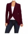 Women's Casual Office Work Wear Long Sleeves Open Front Solid Basic Blazer Jacket S-3XL Hbl00866 Plum $13.22 Blazers